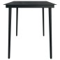 vidaXL Garten-Esstisch Schwarz 140x70x74 cm Stahl und Glas vidaXL Garten-Esstisch Schwarz 140x70x74 cm Stahl und Glas