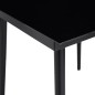 vidaXL Garten-Esstisch Schwarz 140x70x74 cm Stahl und Glas vidaXL Garten-Esstisch Schwarz 140x70x74 cm Stahl und Glas