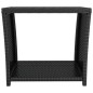 vidaXL Beistelltisch mit Glasplatte Schwarz Poly Rattan & Hartglas vidaXL Beistelltisch mit Glasplatte Schwarz Poly Rattan & Hartglas
