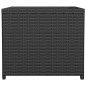 vidaXL Beistelltisch mit Glasplatte Schwarz Poly Rattan & Hartglas vidaXL Beistelltisch mit Glasplatte Schwarz Poly Rattan & Hartglas