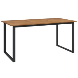 vidaXL Gartentisch mit Beinen in U-Form 160x80x75 cm Massivholz Akazie