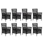 9-tlg. Garten-Essgruppe Poly Rattan Schwarz 9-tlg. Garten-Essgruppe Poly Rattan Schwarz
