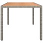 vidaXL Gartentisch mit Holzplatte Grau Poly Rattan & Massivholz Akazie vidaXL Gartentisch mit Holzplatte Grau Poly Rattan & Massivholz Akazie