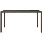 vidaXL Gartentisch 150x90x75 cm Gehärtetes Glas Poly Rattan Braun vidaXL Gartentisch 150x90x75 cm Gehärtetes Glas Poly Rattan Braun