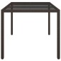 vidaXL Gartentisch 150x90x75 cm Gehärtetes Glas Poly Rattan Braun vidaXL Gartentisch 150x90x75 cm Gehärtetes Glas Poly Rattan Braun