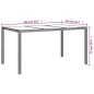 vidaXL Gartentisch 150x90x75 cm Gehärtetes Glas Poly Rattan Braun vidaXL Gartentisch 150x90x75 cm Gehärtetes Glas Poly Rattan Braun