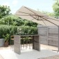 vidaXL Bartisch mit Glasplatte Grau 145x80x110 cm Poly Rattan vidaXL Bartisch mit Glasplatte Grau 145x80x110 cm Poly Rattan