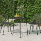 vidaXL Esstisch Schwarz Ø80 cm Hartglas und Stahl vidaXL Esstisch Schwarz Ø80 cm Hartglas und Stahl