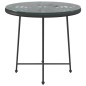 vidaXL Esstisch Schwarz Ø80 cm Hartglas und Stahl vidaXL Esstisch Schwarz Ø80 cm Hartglas und Stahl