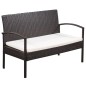 5-tlg. Garten-Lounge-Set mit Auflagen Poly Rattan Braun 5-tlg. Garten-Lounge-Set mit Auflagen Poly Rattan Braun