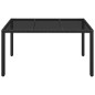 vidaXL Gartentisch mit Glasplatte Schwarz 150x90x75 cm Poly Rattan vidaXL Gartentisch mit Glasplatte Schwarz 150x90x75 cm Poly Rattan