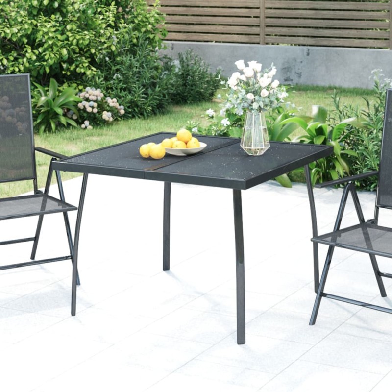 vidaXL Gartentisch Anthrazit 100x100x72 cm Stahlgitter vidaXL Gartentisch Anthrazit 100x100x72 cm Stahlgitter