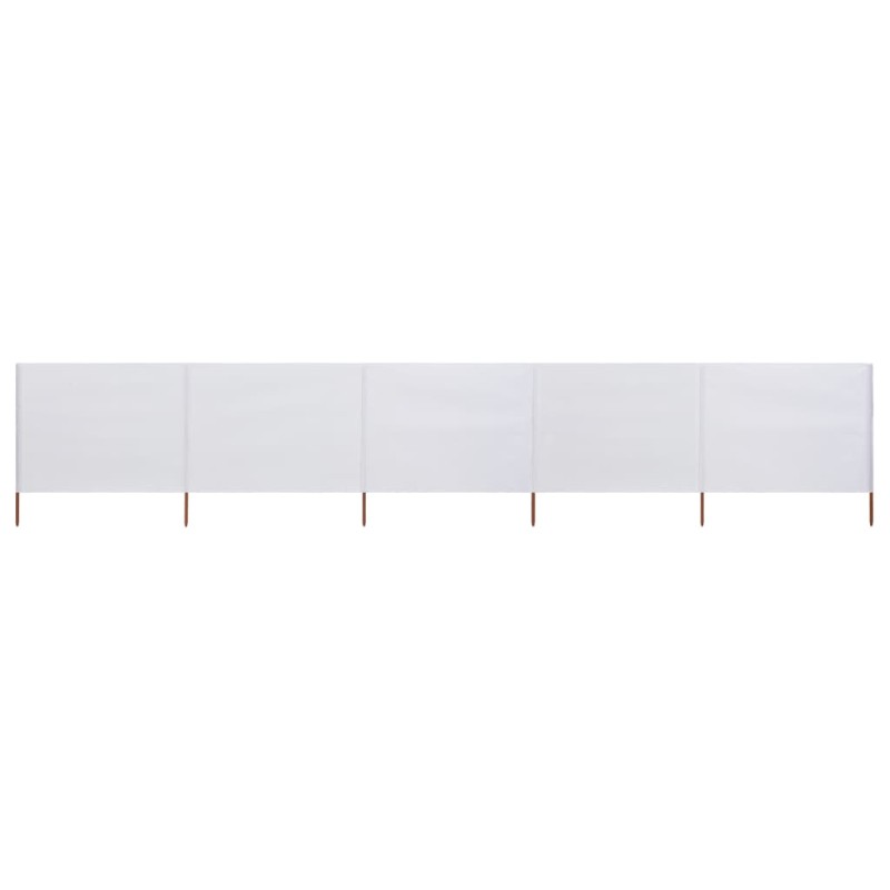 vidaXL 5-teiliges Windschutzgewebe 600 x 80 cm Sandweiß vidaXL 5-teiliges Windschutzgewebe 600 x 80 cm Sandweiß