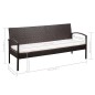 5-tlg. Garten-Lounge-Set mit Auflagen Poly Rattan Braun 5-tlg. Garten-Lounge-Set mit Auflagen Poly Rattan Braun