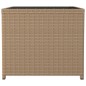 vidaXL Beistelltisch mit Glasplatte Beige Poly Rattan & Hartglas vidaXL Beistelltisch mit Glasplatte Beige Poly Rattan & Hartglas