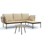 vidaXL 3-tlg. Garten-Lounge-Set mit Kissen Beige Poly Rattan vidaXL 3-tlg. Garten-Lounge-Set mit Kissen Beige Poly Rattan