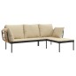vidaXL 3-tlg. Garten-Lounge-Set mit Kissen Beige Poly Rattan vidaXL 3-tlg. Garten-Lounge-Set mit Kissen Beige Poly Rattan