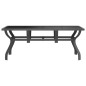 vidaXL Gartentisch Grau und Schwarz 180x80x70 cm Stahl und Glas vidaXL Gartentisch Grau und Schwarz 180x80x70 cm Stahl und Glas