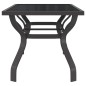 vidaXL Gartentisch Grau und Schwarz 180x80x70 cm Stahl und Glas vidaXL Gartentisch Grau und Schwarz 180x80x70 cm Stahl und Glas