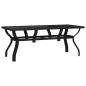 vidaXL Gartentisch Schwarz 180x80x70 cm Stahl und Glas vidaXL Gartentisch Schwarz 180x80x70 cm Stahl und Glas