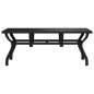vidaXL Gartentisch Schwarz 180x80x70 cm Stahl und Glas vidaXL Gartentisch Schwarz 180x80x70 cm Stahl und Glas