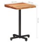 vidaXL Bistrotisch Quadratisch 50x50x75 cm Akazie Massivholz vidaXL Bistrotisch Quadratisch 50x50x75 cm Akazie Massivholz