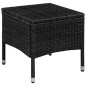 3-tlg. Bistro-Set Poly Rattan Schwarz 3-tlg. Bistro-Set Poly Rattan Schwarz