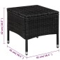 3-tlg. Bistro-Set Poly Rattan Schwarz 3-tlg. Bistro-Set Poly Rattan Schwarz