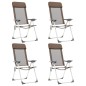 Klappbare Campingstühle 4 Stk. Aluminium Braun Klappbare Campingstühle 4 Stk. Aluminium Braun