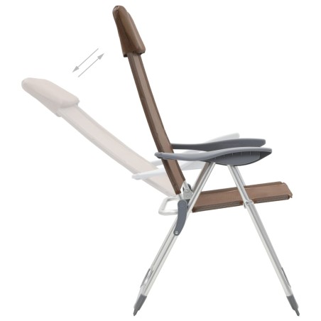 Klappbare Campingstühle 4 Stk. Aluminium Braun