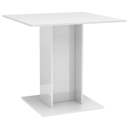 vidaXL Esstisch Hochglanz-Weiß 80x80x75 cm Holzwerkstoff