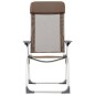 Klappbare Campingstühle 4 Stk. Aluminium Braun Klappbare Campingstühle 4 Stk. Aluminium Braun