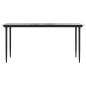 vidaXL Garten-Esstisch Schwarz 160x80x74 cm Stahl und Hartglas vidaXL Garten-Esstisch Schwarz 160x80x74 cm Stahl und Hartglas