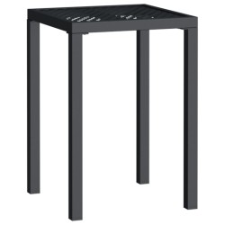 vidaXL Gartentisch Anthrazit 50x50x72 cm Stahl