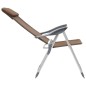 Klappbare Campingstühle 4 Stk. Aluminium Braun Klappbare Campingstühle 4 Stk. Aluminium Braun