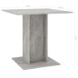 vidaXL Esstisch Betongrau 80x80x75 cm Holzwerkstoff vidaXL Esstisch Betongrau 80x80x75 cm Holzwerkstoff
