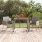vidaXL Gartentisch mit Holzplatte Grau 90x90x75 cm Poly Rattan vidaXL Gartentisch mit Holzplatte Grau 90x90x75 cm Poly Rattan