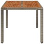vidaXL Gartentisch mit Holzplatte Grau 90x90x75 cm Poly Rattan vidaXL Gartentisch mit Holzplatte Grau 90x90x75 cm Poly Rattan