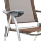 Klappbare Campingstühle 4 Stk. Aluminium Braun Klappbare Campingstühle 4 Stk. Aluminium Braun