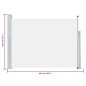 vidaXL Ausziehbare Seitenmarkise 100×500 cm Creme vidaXL Ausziehbare Seitenmarkise 100×500 cm Creme
