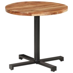vidaXL Bistrotisch Rund Ø80x75 cm Akazie Massivholz