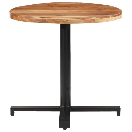 vidaXL Bistrotisch Rund Ø80x75 cm Akazie Massivholz