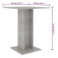 vidaXL Bistrotisch Betongrau 60x60x75 cm Holzwerkstoff vidaXL Bistrotisch Betongrau 60x60x75 cm Holzwerkstoff