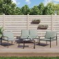 vidaXL 3-tlg. Garten-Lounge-Set mit Kissen Anthrazit Stahl vidaXL 3-tlg. Garten-Lounge-Set mit Kissen Anthrazit Stahl