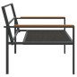 vidaXL 3-tlg. Garten-Lounge-Set mit Kissen Anthrazit Stahl vidaXL 3-tlg. Garten-Lounge-Set mit Kissen Anthrazit Stahl