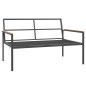 vidaXL 3-tlg. Garten-Lounge-Set mit Kissen Anthrazit Stahl vidaXL 3-tlg. Garten-Lounge-Set mit Kissen Anthrazit Stahl