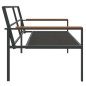 vidaXL 3-tlg. Garten-Lounge-Set mit Kissen Anthrazit Stahl vidaXL 3-tlg. Garten-Lounge-Set mit Kissen Anthrazit Stahl