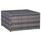 5-tlg. Garten-Sofagarnitur mit Polstern & Kissen Poly Rattan Grau 5-tlg. Garten-Sofagarnitur mit Polstern & Kissen Poly Rattan Grau