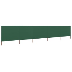 vidaXL 5-teiliges Windschutzgewebe 600 x 80 cm Grün