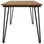 vidaXL Gartentisch mit Haarnadel-Beinen 140×80×75 cm Massivholz Akazie vidaXL Gartentisch mit Haarnadel-Beinen 140×80×75 cm Massivholz Akazie